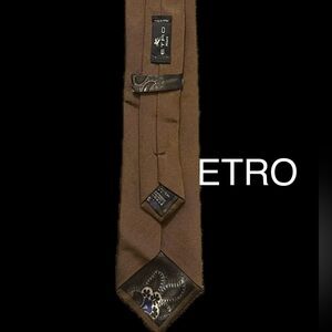 Etro Brown Silk Necktie